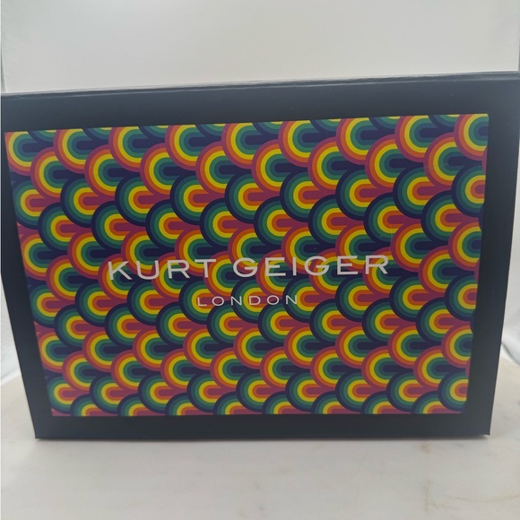 Kurt Geiger Mini Navy Crossbody Tote with Gold Chain Accents BNIB with Box - Picture 6 of 6